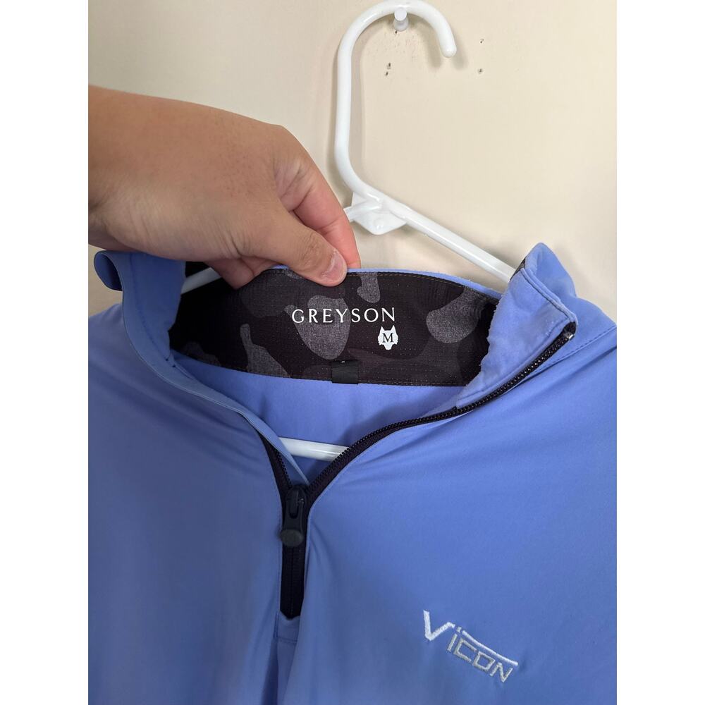 Greyson | Men’s Buttery Soft BRANDED Blue-ish/Purple Athlesuire Quarter-Zip Sz M - Picture 4 of 10